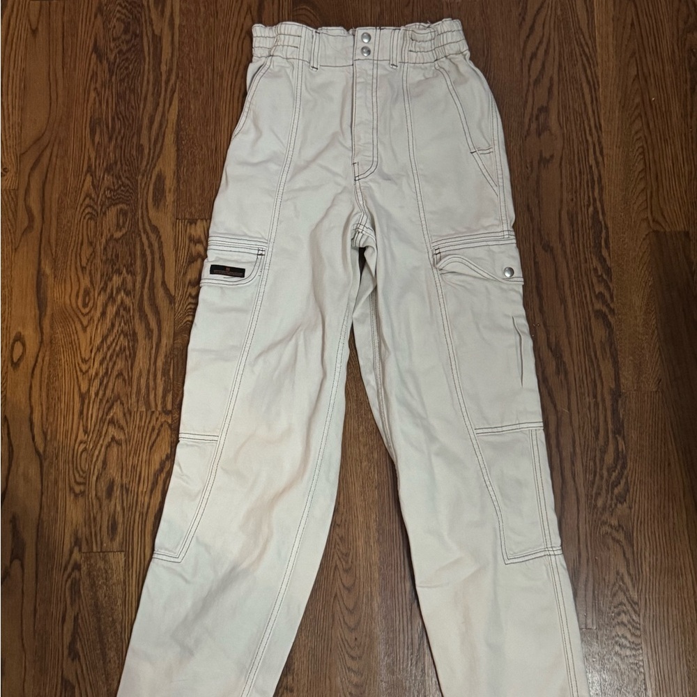 Cream Cargo Jeans